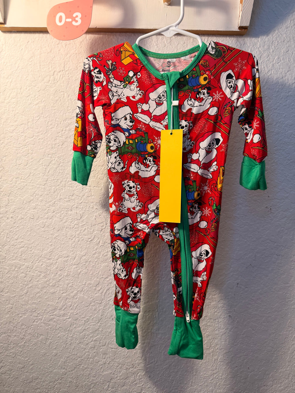 NWT Christmas Dalmatian Zippy 0-3 months