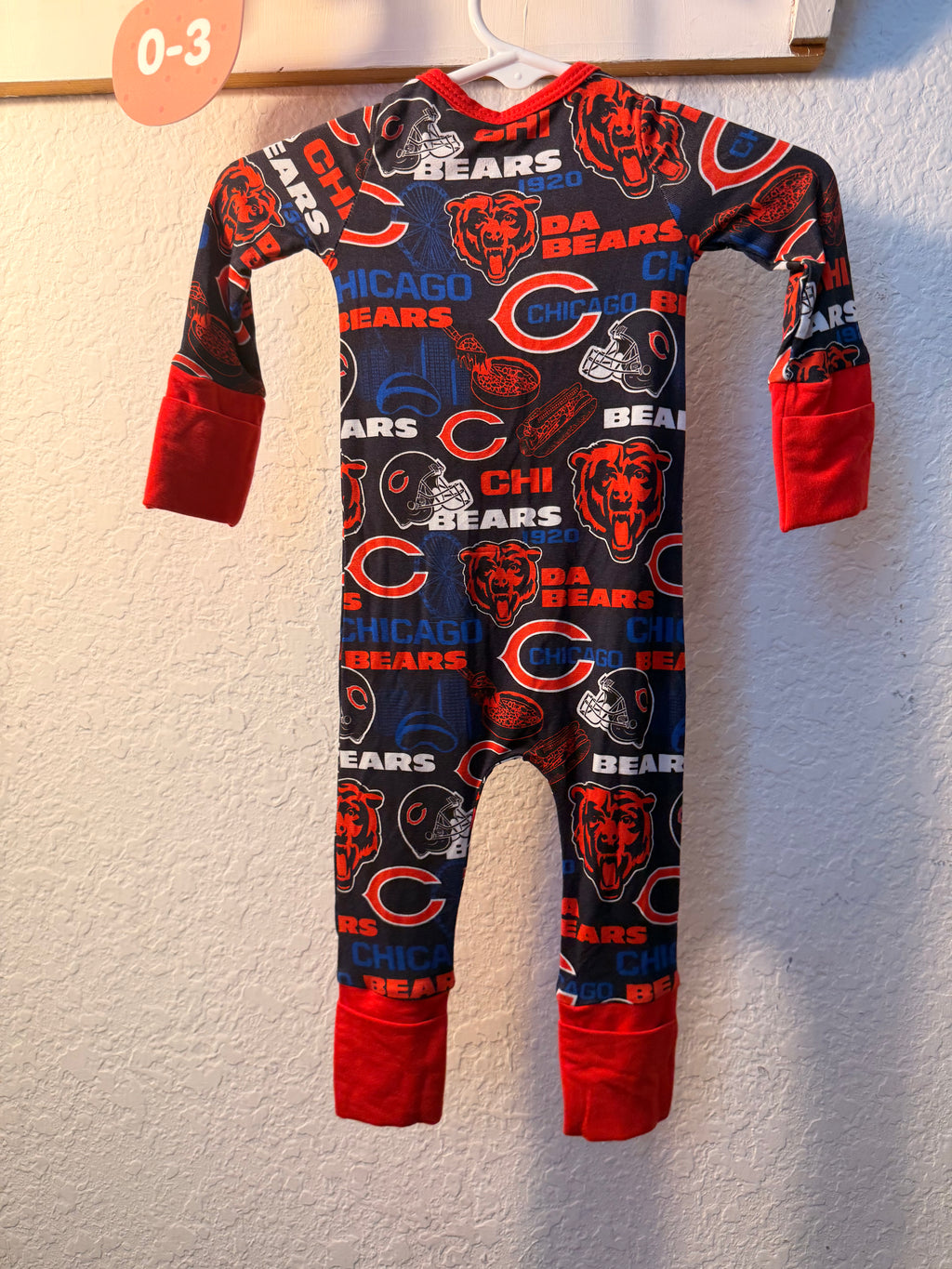 Chicago Bears Bamboo Convertible Zippy – 0-3 Months (NWT)