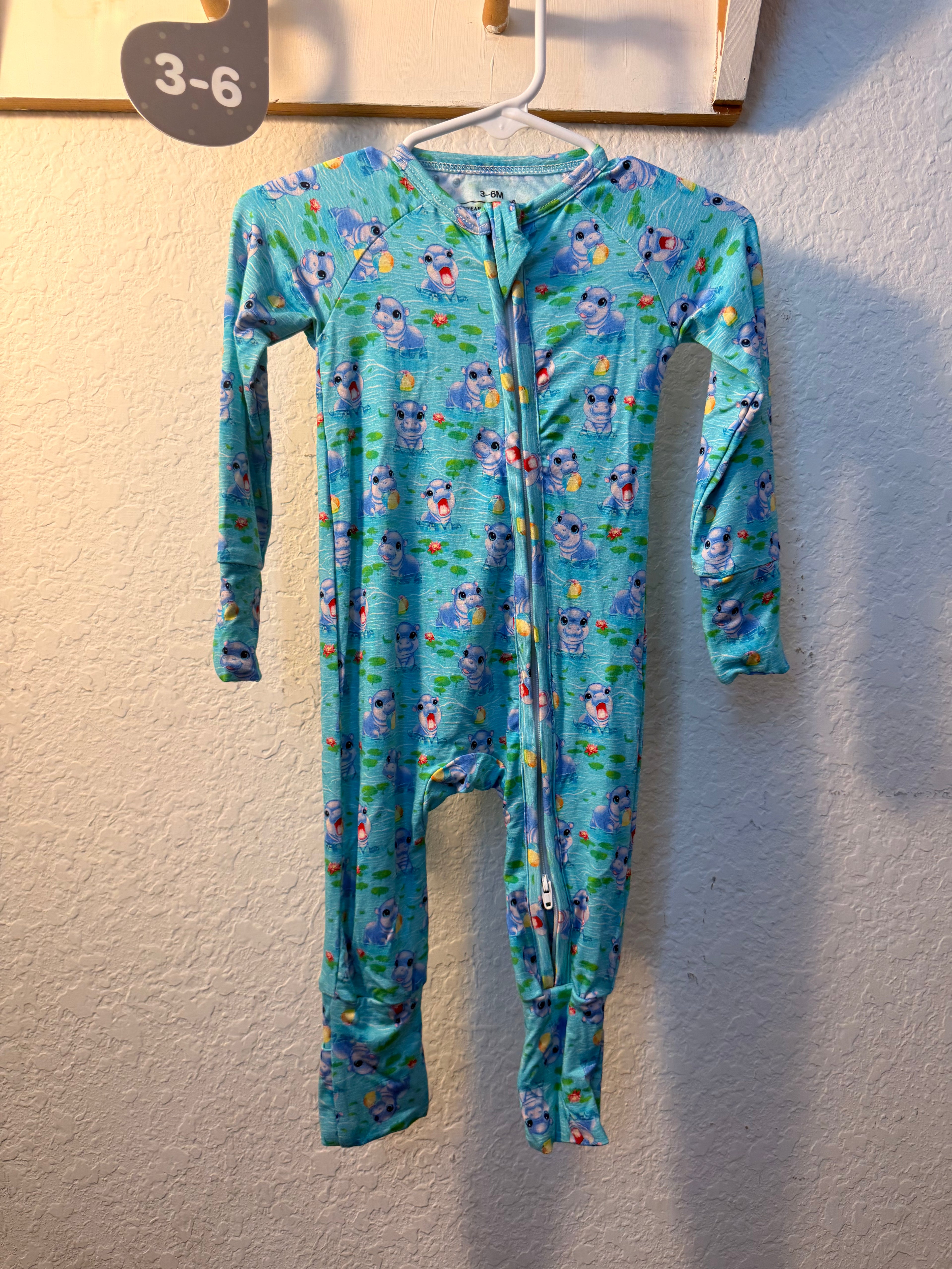 Blue Hippo Bamboo Convertible Zippy Pajamas | 3–6 Months