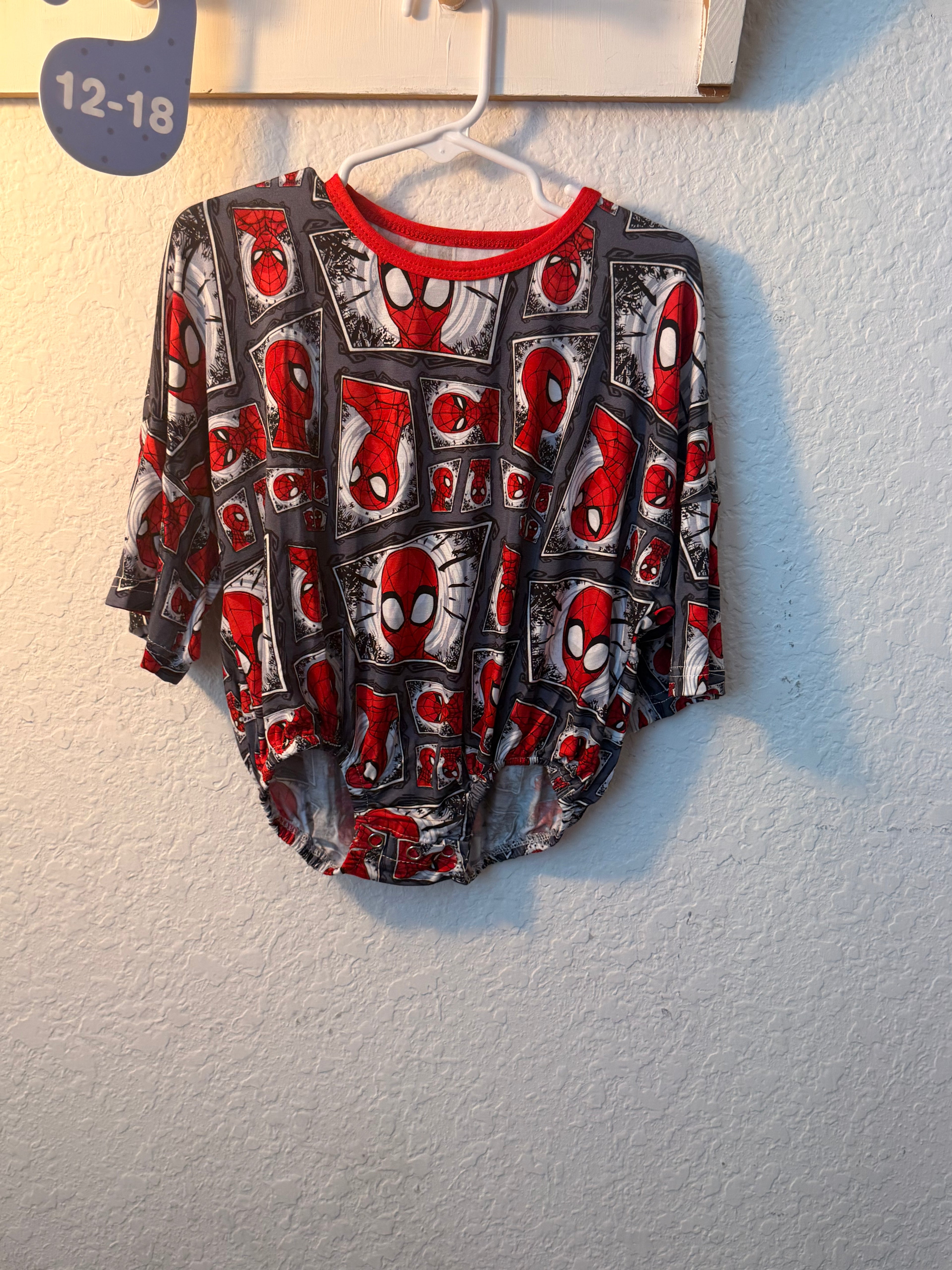 Spider-Man Bamboo Bubble Onesie – 12-18 Months 🕷️❤️