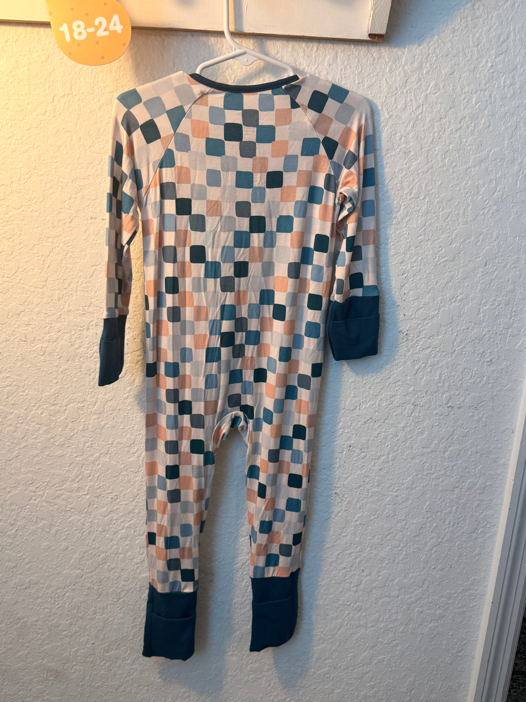 Checkered Bamboo Zippy – 18-24 Months