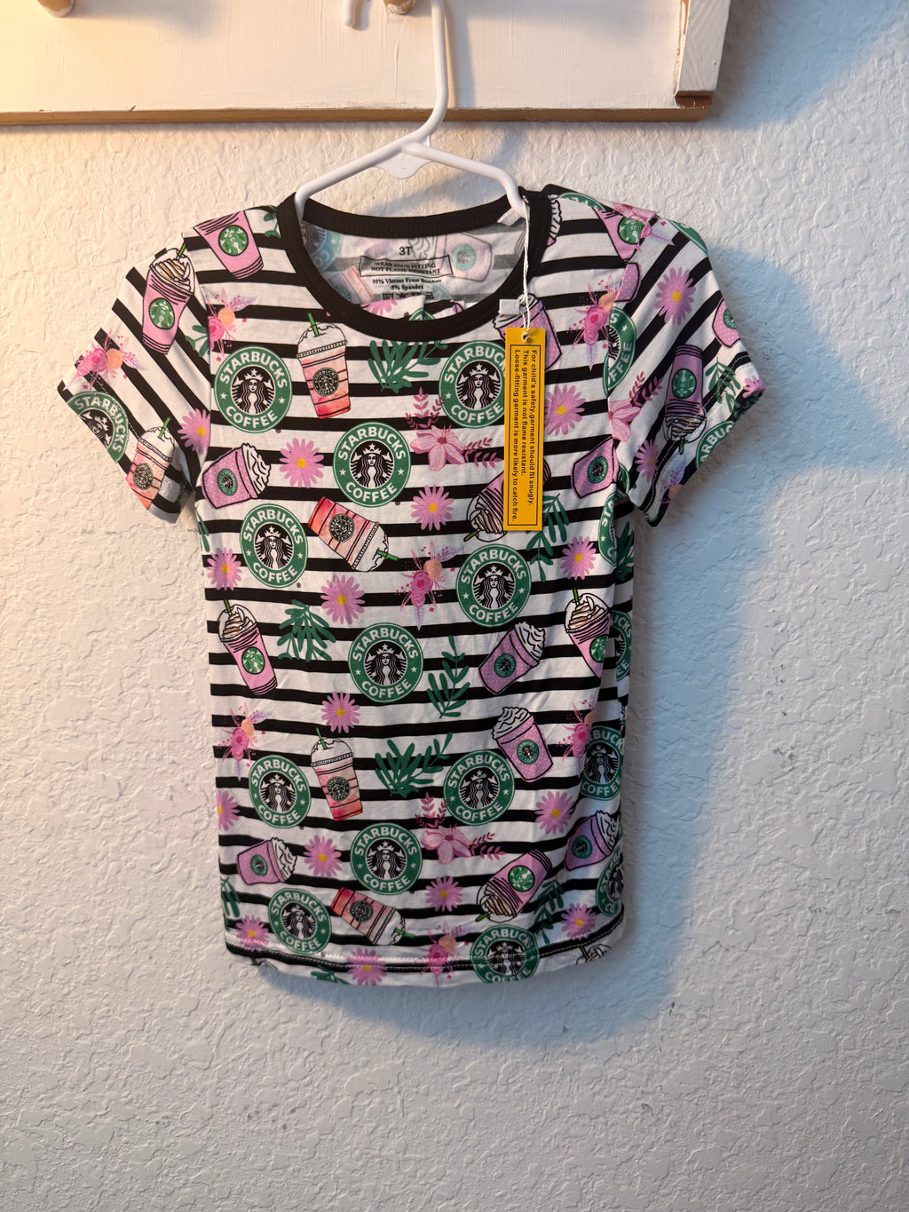 Starbucks Bamboo Shirt & Short Set – 3T ☕💚✨